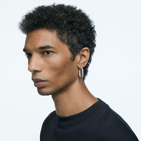 Dextera hoop earrings, Octagonal, White
